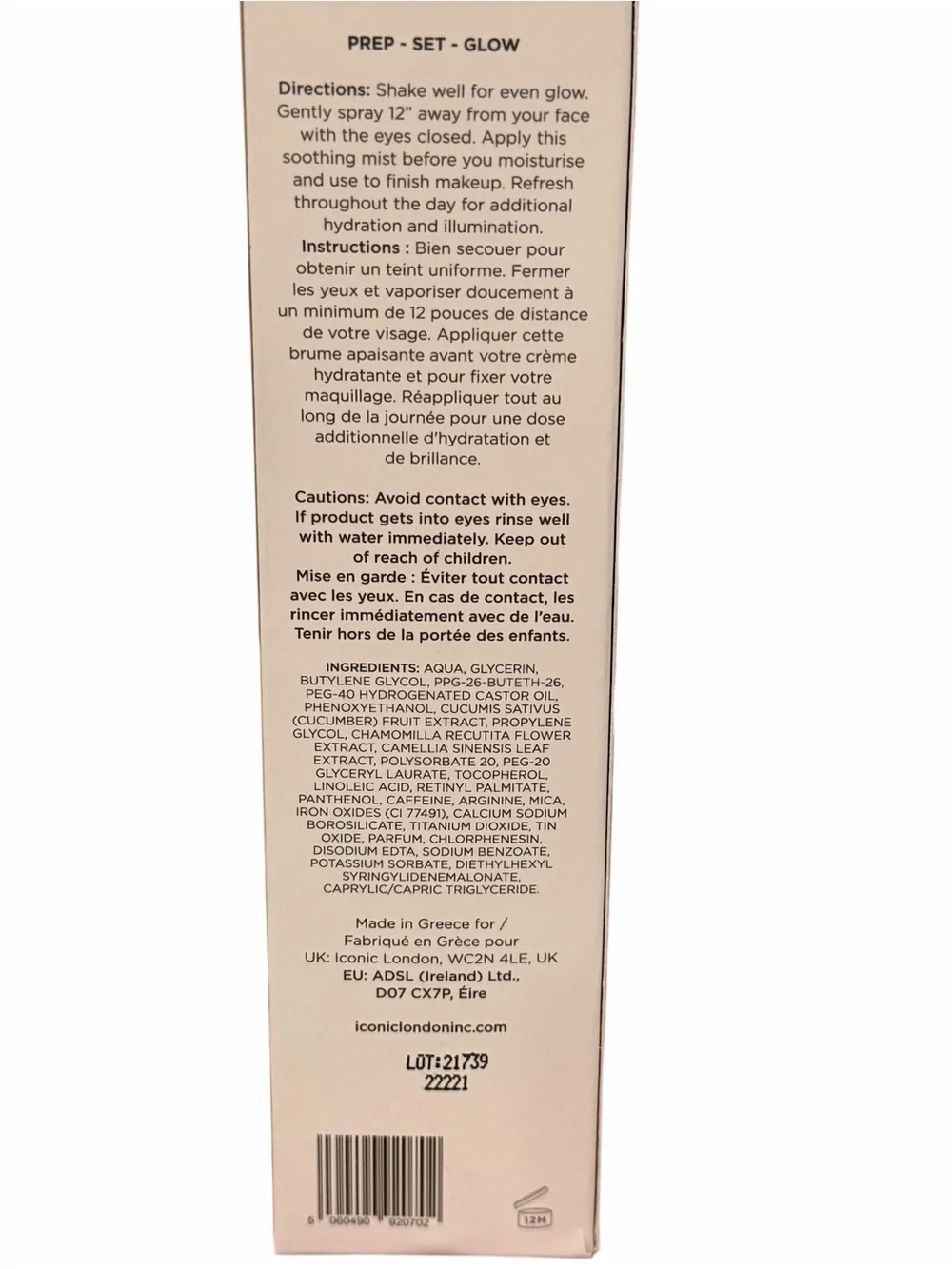 Prep-Set-Glow | Hydrating + Setting + Glowing Spray, 3-in-1 Formula Dewy Skin